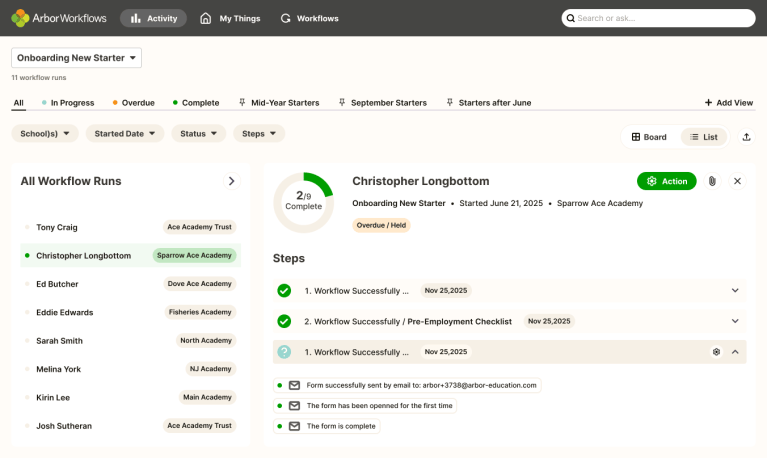 Arbor Workflows – Arbor